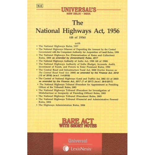 Universal's The National Highways Act, 1956 Bare Act